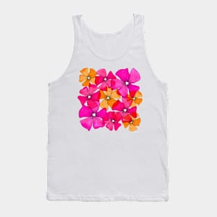 Spring Flowers yellow pink pattern Tank Top